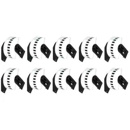 Pack 10 cintas compatibles Brother DK-22210 Cinta Continua blanco
