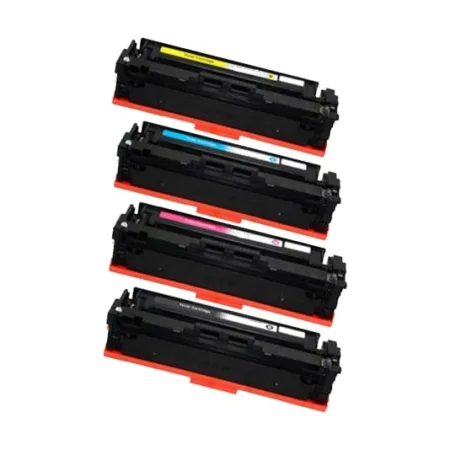 Pack 4 tóner compatibles HP CF540X (203X)/CF541X (203X)/CF542X (203X)/CF543X (203X) negro, cian, amarillo y