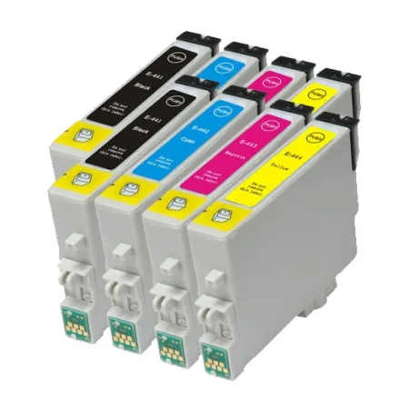 Pack 8 cartuchos de tinta compatibles Epson T0441/T0442/T0443/T0444 negro, cian, magenta y amarillo