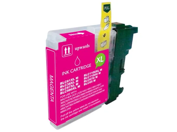 Cartucho de tinta compatible Brother LC1100 / LC980 magenta · LC1100M