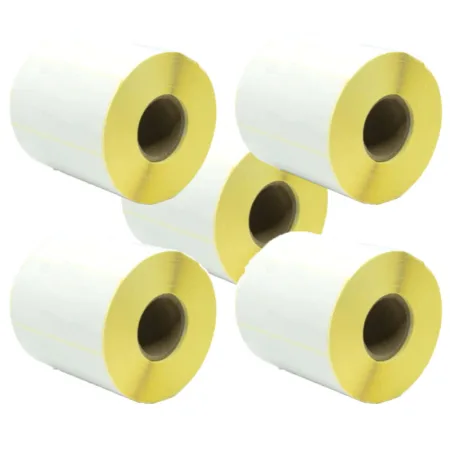 Pack 5 packs de etiquetas compatibles Zebra Etiquetas Perforadas 100x50 mm 1000 Unidades