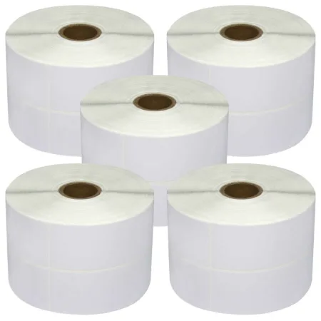 Pack 5 packs de etiquetas compatibles Zebra Etiquetas Perforadas 148.5x35 mm 800 Unidades