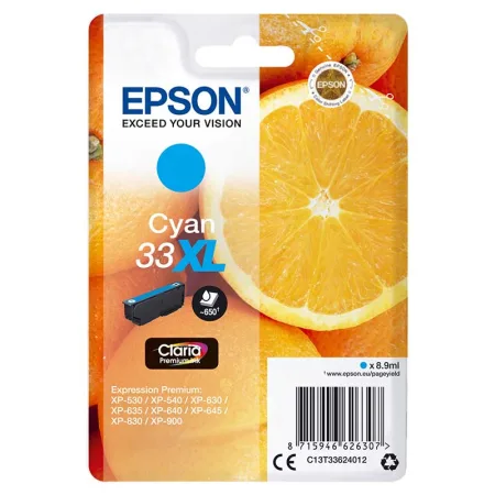 Cartucho de tinta original Epson T3362 / 33XL cian · C13T33624012