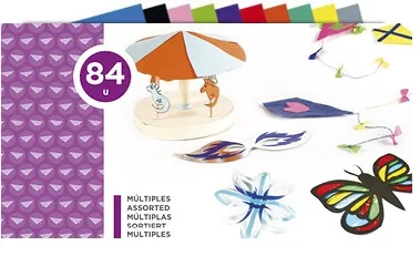 BLOC TRABAJOS MANUALES LIDERPAPEL (240x315mm 84 hojas colores surtidos)