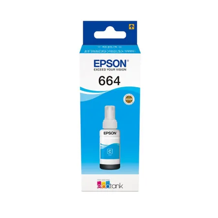 Cartucho de tinta original Epson T6642 Botella cian · C13T664240