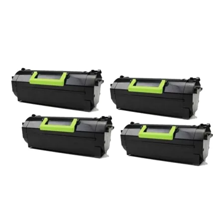 Pack 4 tóner compatibles Lexmark MS810 / MS811 / MS812 (25k) 52D2H00/522H negro