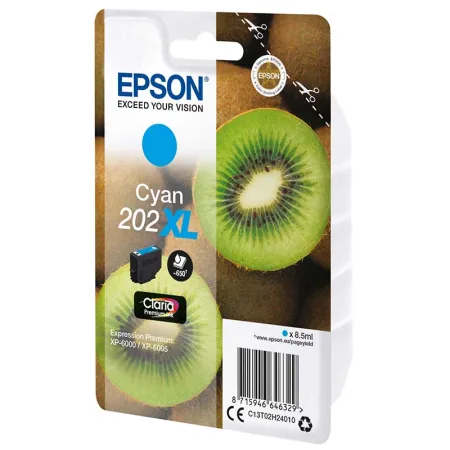 Cartucho de tinta original Epson 202XL cian · C13T02H24010