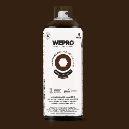 Spray MTN WEPRO Solvent Brillante MARRÓN CHARLIE - RAL 8016