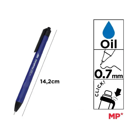 Bolígrafo de Tinta de Aceite 0,7 mm Azul MP