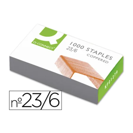 Q-CONNECT Grapas nº 23/6 cobreadas