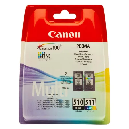 Cartucho de tinta original Canon PG510 + CL511 Pack 2 negro/color