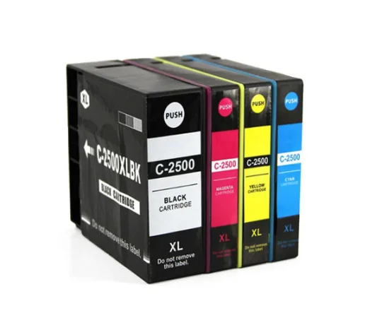 Pack 4 cartuchos de tinta compatibles Canon PGI 2500XL amarillo, magenta, negro y cian