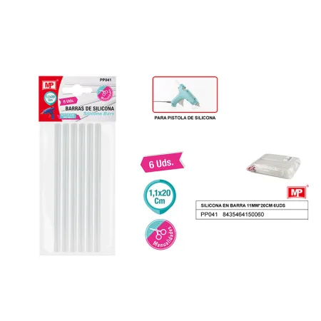 Silicona en barra 11MM*20CM 6UDS
