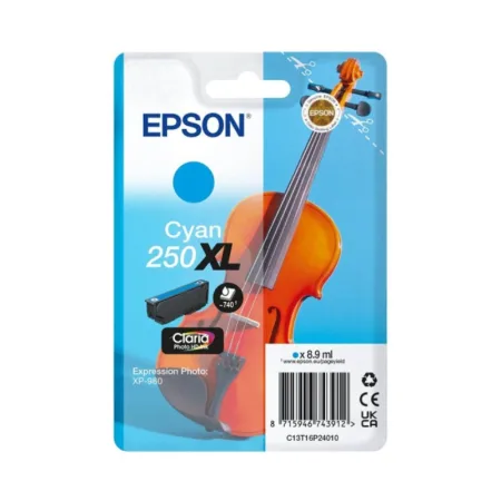 Cartucho de tinta original Epson 250XL cian · C13T16P24010