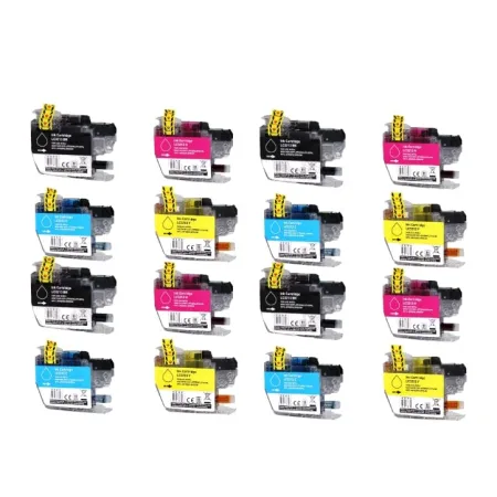Pack 16 cartuchos de tinta compatibles Brother LC3213 / LC3211 XL amarillo, magenta, negro y cian