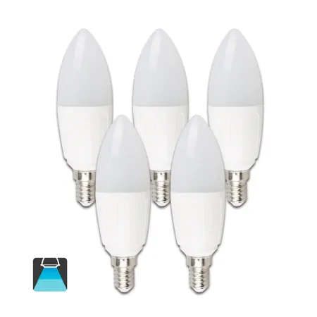 Bombilla LED A5 C37 / 6W E14 luz blanca 6400K (pack 5 unidades)