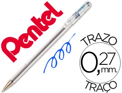 Pentel boligrafo super BK 77 azul