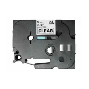 Cinta compatible Brother TZE-121 / Transparente TZ-121 negro / transparente