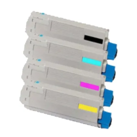 Pack 4 tóner compatibles OKI MC860 amarillo, magenta, negro y cian