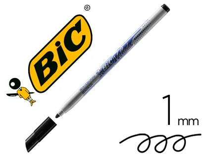 Bic rotulador velleda fino para pizarra 1mm negro