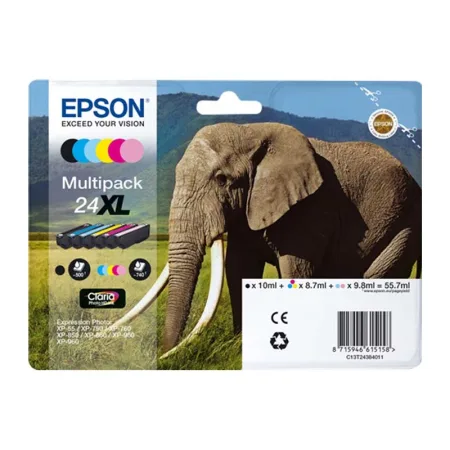 Cartucho de tinta original Epson T2438 (24XL) Pack 6 · C13T24384011