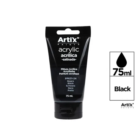 Pintura acrilica negro 75ML Artix