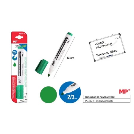 Marcador de Pizarra Verde Blíster