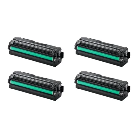 Pack 4 tóner remanufacturados Samsung CLT-505L amarillo, magenta, negro y cian