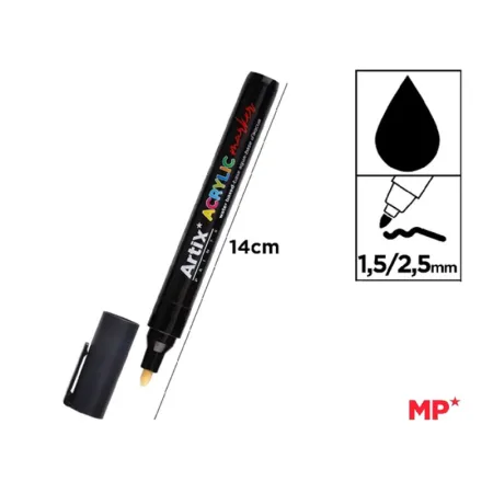 Rotulador Acrílico Negro Artix