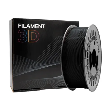 Filamento 3D - PETG - Color: Negro - 1.75 mm / 2.5 kg