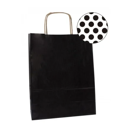 Pack de 50 Bolsas Kraft Color Negro 18x8x21 cm Apli