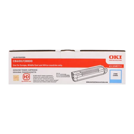 Tóner original OKI C8600 / C8800 cian · 43487711