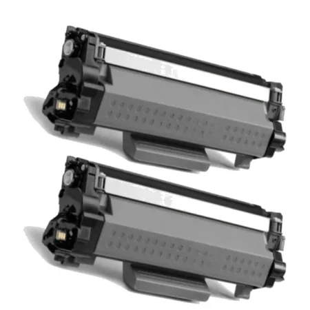 Pack 2 tóner compatibles Brother TN2510XXL negro