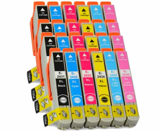 Pack 24 cartuchos de tinta compatibles Epson T243