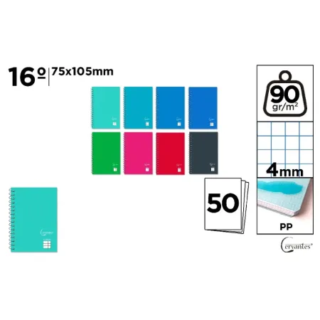 Block PP Dieciseisavo 50 Hojas Cuadrícula 4 mm