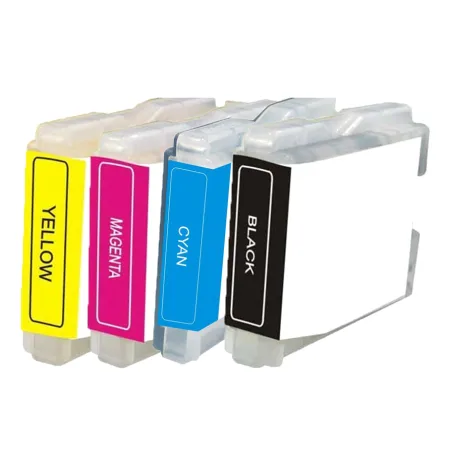 Pack 4 cartuchos de tinta compatibles Brother LC1000XL / LC970XL amarillo, magenta, negro y cian