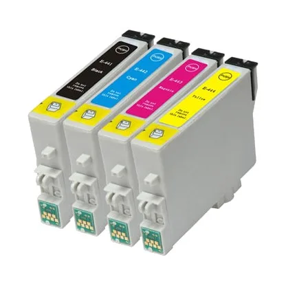 Pack 4 cartuchos de tinta compatibles Epson T0441/T0442/T0443/T0444 negro, cian, magenta y amarillo