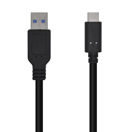 Cable USB 3.1 Gen2 10Gbps 3A - Tipo USB-C/M-A Macho - 1.5m Negro Aisens