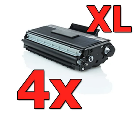 Pack 4 tóner compatibles Brother TN-3130 / TN-3170 / TN-3230 / TN-3280 XL (Alta Capacidad) negro