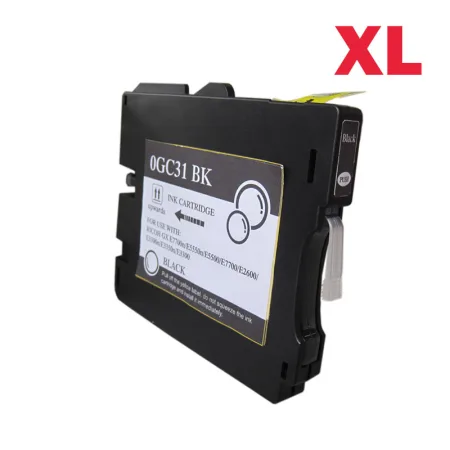 Cartucho de tinta compatible Ricoh GC31XLK negro · 405701