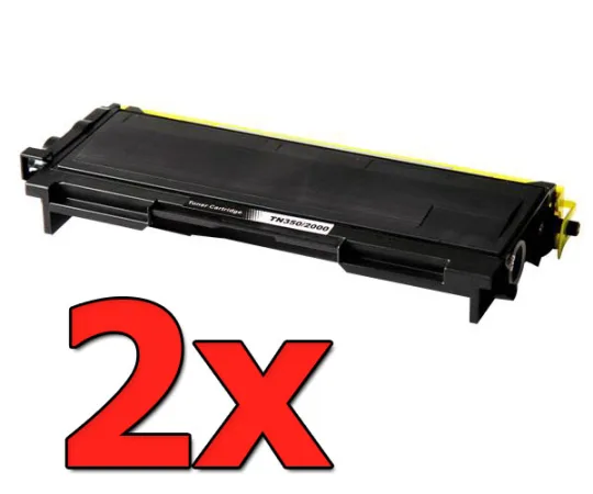 Pack 2 tóner compatibles Brother TN-2000 negro