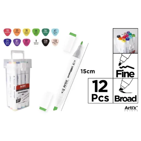 Rotulador Doble Punta Bocetos 12 Uds