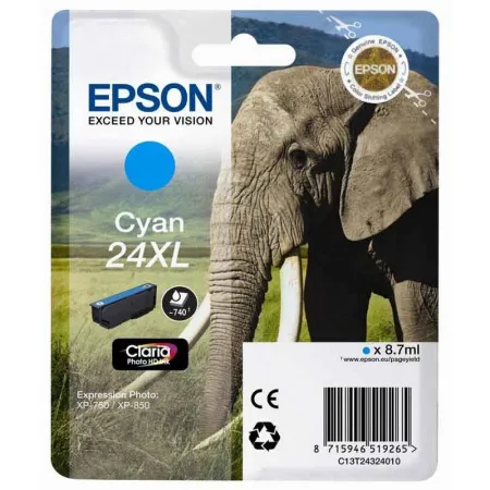 Cartucho de tinta original Epson T2432 (24XL) cian · C13T24324012