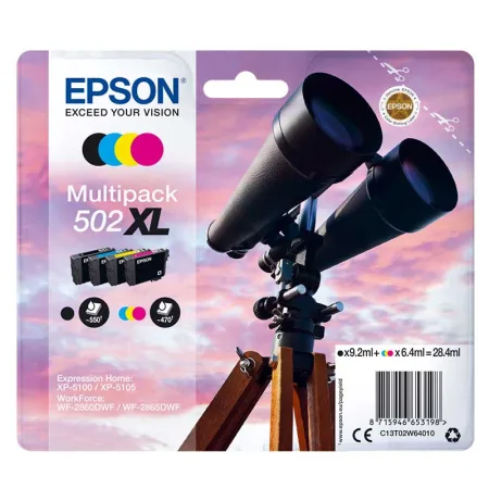 Cartucho de tinta original Epson 502XL Pack 4 · C13T02W64010