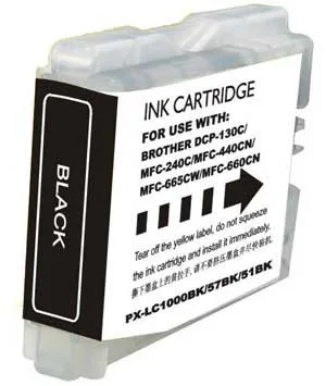 Cartucho de tinta compatible Brother LC1000XL / LC970XL negro