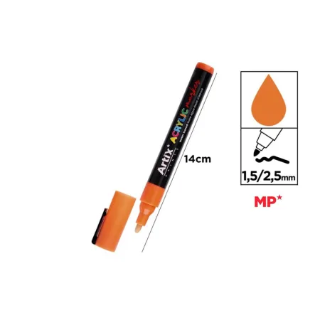Rotulador Acrílico Naranja Artix