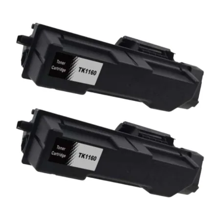 Pack 2 tóner compatibles Kyocera TK-1160 negro