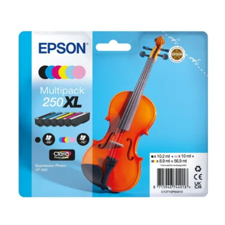 Cartucho de tinta original Epson 250XL Pack 6 · C13T16P84010