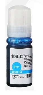Cartucho de tinta compatible Epson 104 Botella cian · C13T00P240