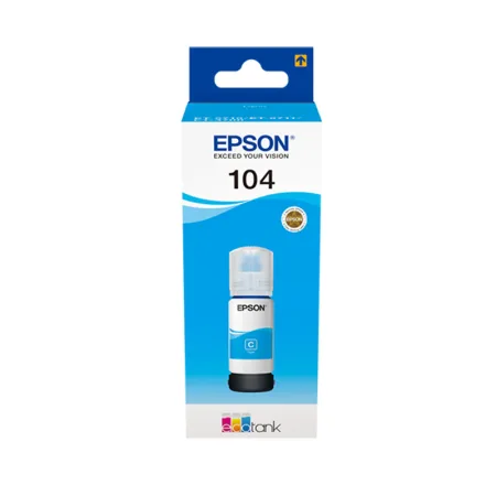 Cartucho de tinta original Epson 104 Botella cian · C13T00P240